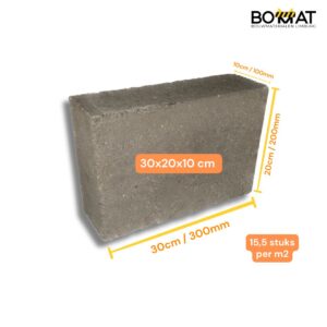 Betonblokken 30x10x20 cm ideaal voor dragende muren, funderingen en tuinmuren.