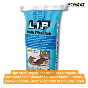 LIP Multi Tegellijm Flexibel zak 20kg geschikt voor vloerverwarming en buitengebruik