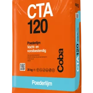 Coba CTA120 Poederlijm Vocht‑ en Vorstbestendig 25 kg Grijs – Sterke Tegellijm Voor Binnen en Buiten
