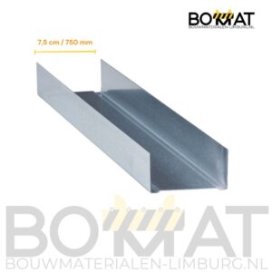 U75 stalen wandprofiel 400cm – metal stud ligger verzinkt staal