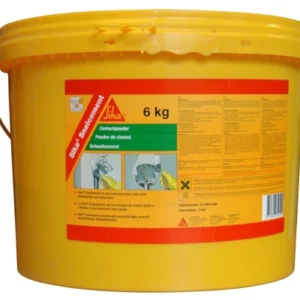 Sika Snelcement Grijs 6 kg – Sneldrogende Cementmortel Voor Reparatie en Onderbouw