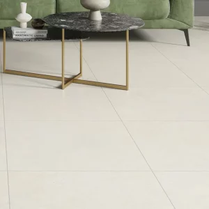 Betonlook Tegel 60x60 cm lichtbeige Mat – Luxe Keramische Tegel Voor Binnen en Buiten
