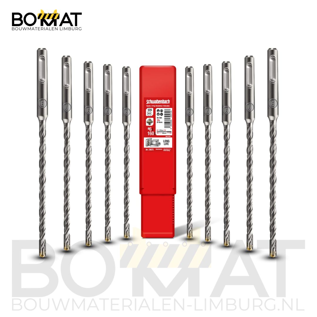 SDS Plus Betonboorset 10-delig 6 x 160 mm