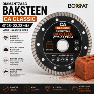 Diamantzaag Baksteen Ø125×22,23MM, CA CLASSIC Bouwmaterialen Limburg BOMAT BV