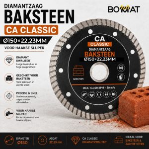 Diamantzaag Baksteen Ø150×22,23MM, CA CLASSIC Bouwmaterialen Limburg BOMAT BV