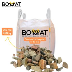 Grauwackesplit 8-16 mm Bigbag 0,5 m³ 750 kg voor oprit en tuin