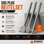 SDS Plus beitelset, 3-delig - Bouwmaterialen Limburg BOMAT BV