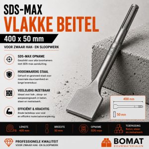 SDS-max vlakke beitel 400 x 50 mm - Bouwmaterialen Limburg BOMAT BV