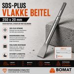 SDS-plus vlakke beitel 250 x 20 mm - Bouwmaterialen Limburg BOMAT BV