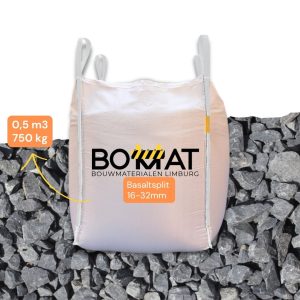 Zwart Basaltsplit 16-32 mm Bigbag 0,5 m³ 750 kg voor oprit en tuin