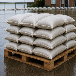 Gevulde zandzakken hoogwater (palletprijs) - Per 20 stuks Bouwmaterialen Limburg BOMAT BV (1)
