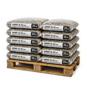 Gewassen grind 16-32 mm 250 kg in 10 zakken van 25 k