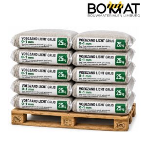 Voegzand Grijs 0-1 mm – 250 kg – Sterke Basis voor Strak en Duurzaam Voegwerk