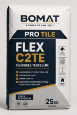 BOMAT Pro C2TE flexibele tegellijm 25 kg voor binnen en buiten.