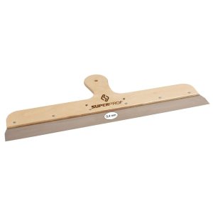 Super Prof, spackmes aluminium 200x0,4 mm RVS houten handgreep